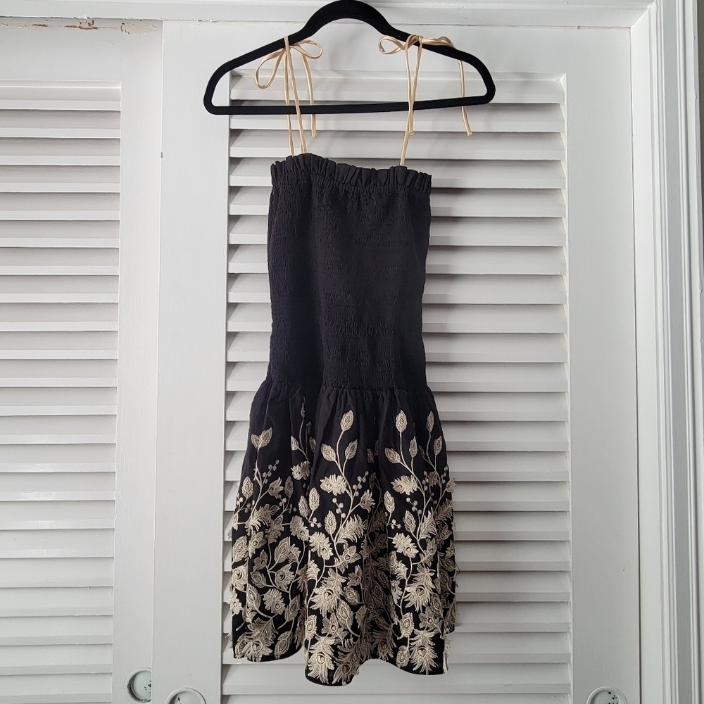My beachy side Embroidered Peacock NWT mini Dress.